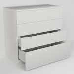 Komoda nízká se čtyřmi zásuvkami (v. 76,5cm)