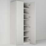 Vysoká skříň policová s dvěma dvířky