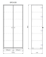 Vysoká skříň se dvěma dvířky