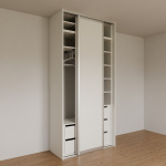 Vestavěná skříň před stěnu 110x230x50 cm