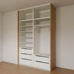 Vestavěná skříň do levého rohu 160x249x60 cm