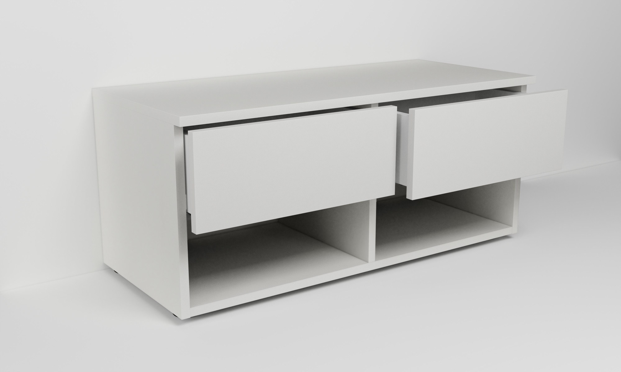 Skříňka s dvěma zásuvkami a dvěma spodními nikami (v. 40cm)