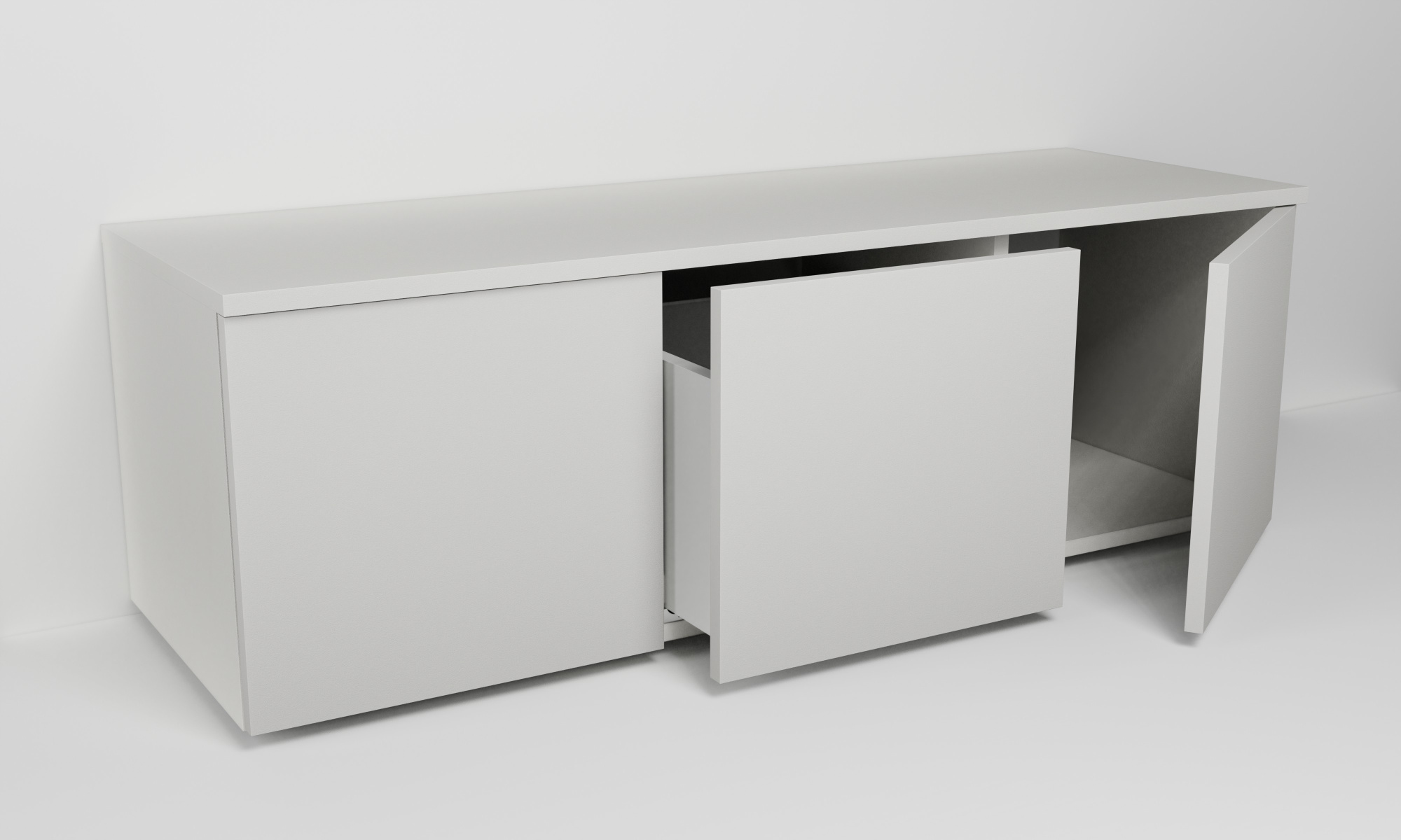 Skříňka s dvěma dvířky a zásuvkou (v. 40cm)