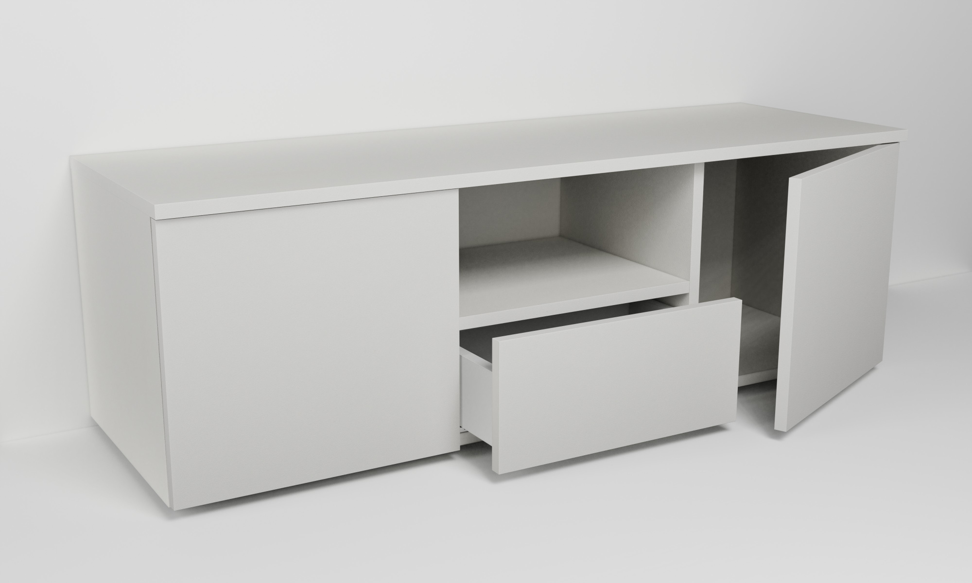 Skříňka se dvěma dvířky a nikou se spodní zásuvkou (v. 40cm)