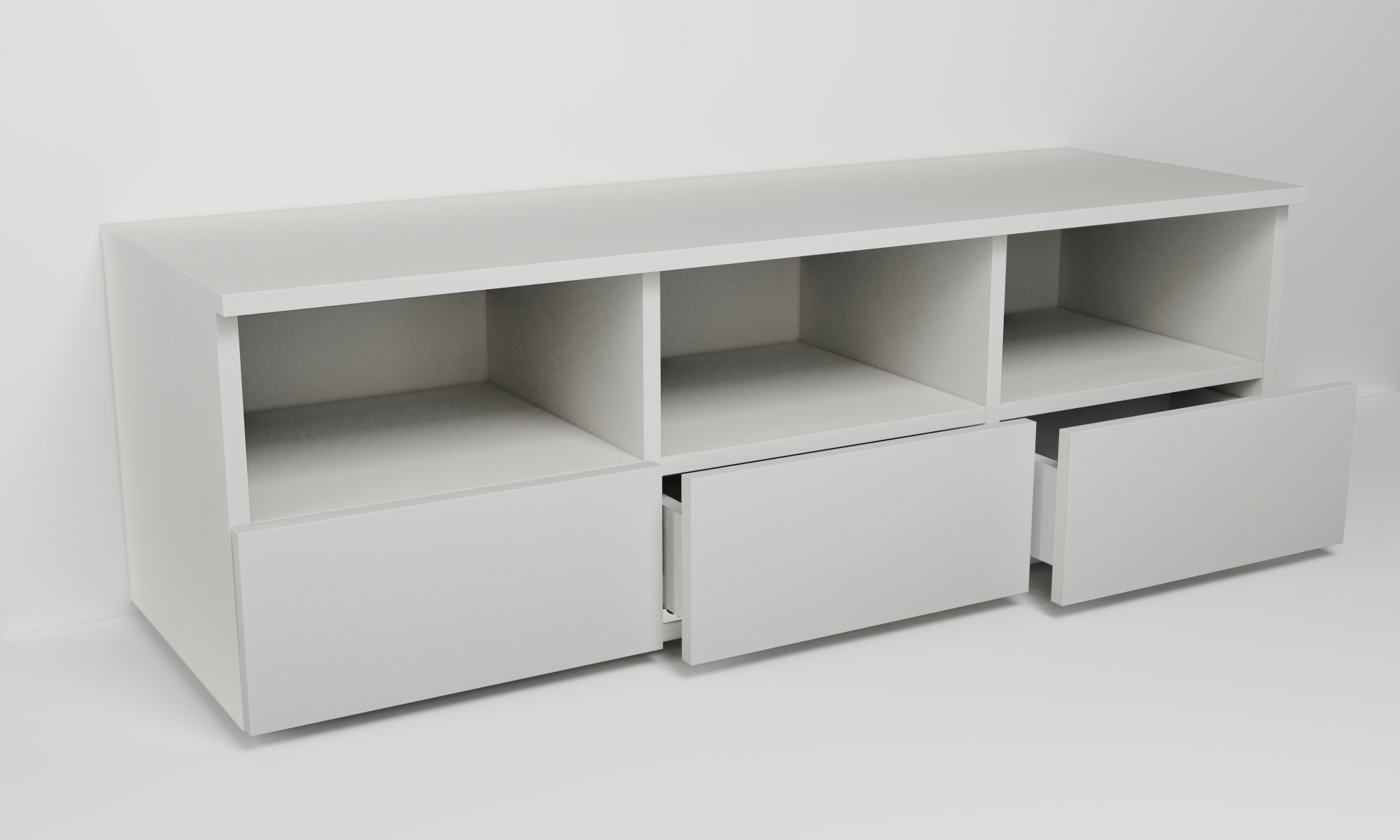 Skříňka se třemi zásuvkami a třemi horními nikami (v. 40cm)