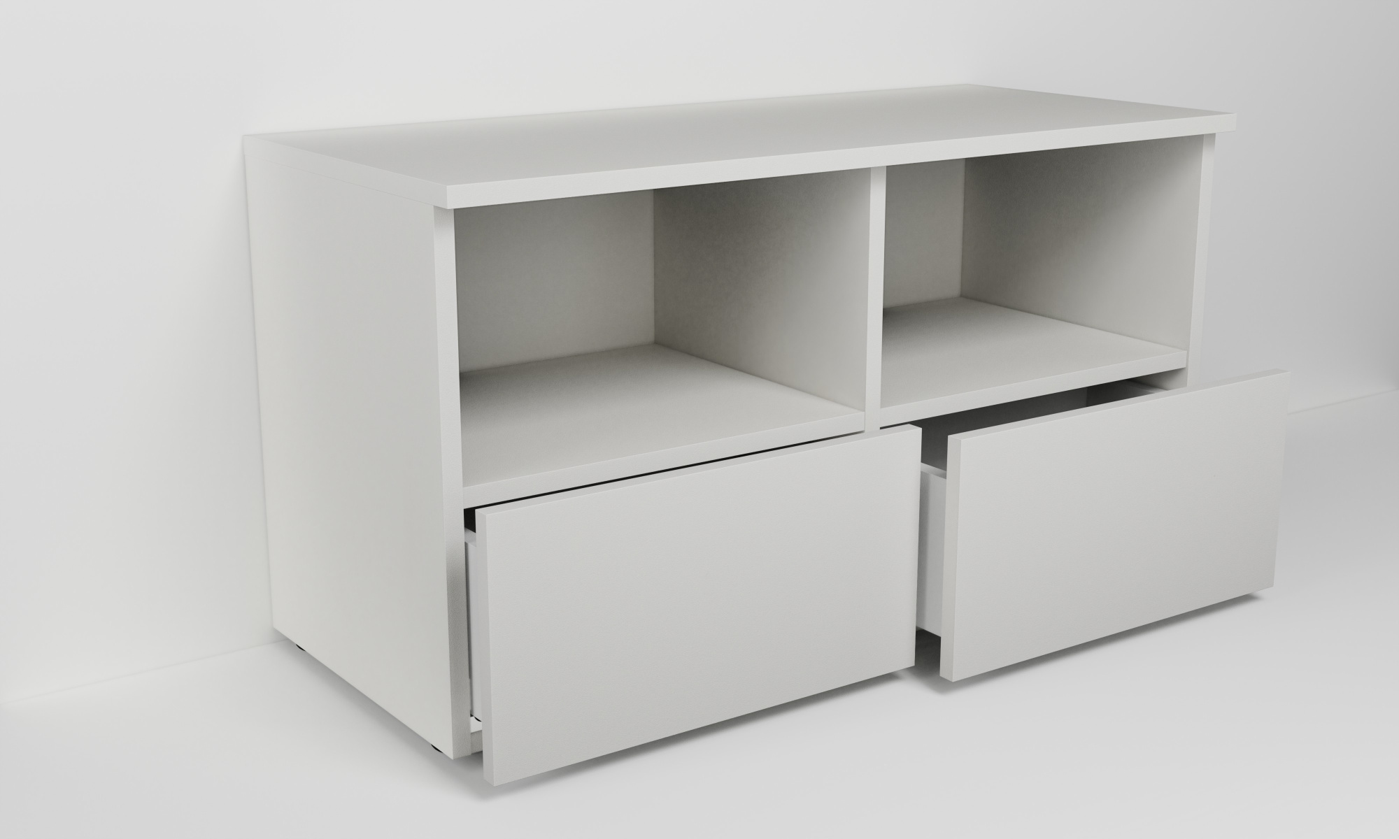 Skříňka s dvěma horními nikami a dvěma zásuvkami (v. 50cm)