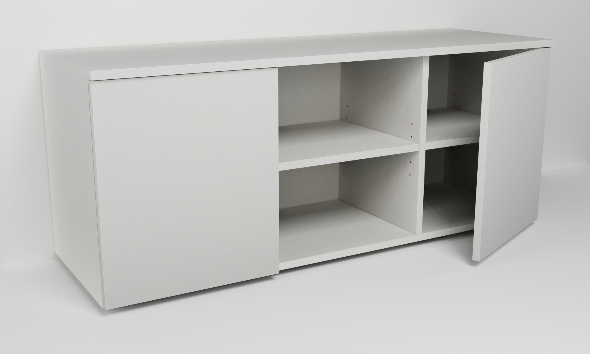 Skříňka se dvěma dvířky a nikou s policemi (v. 50cm)