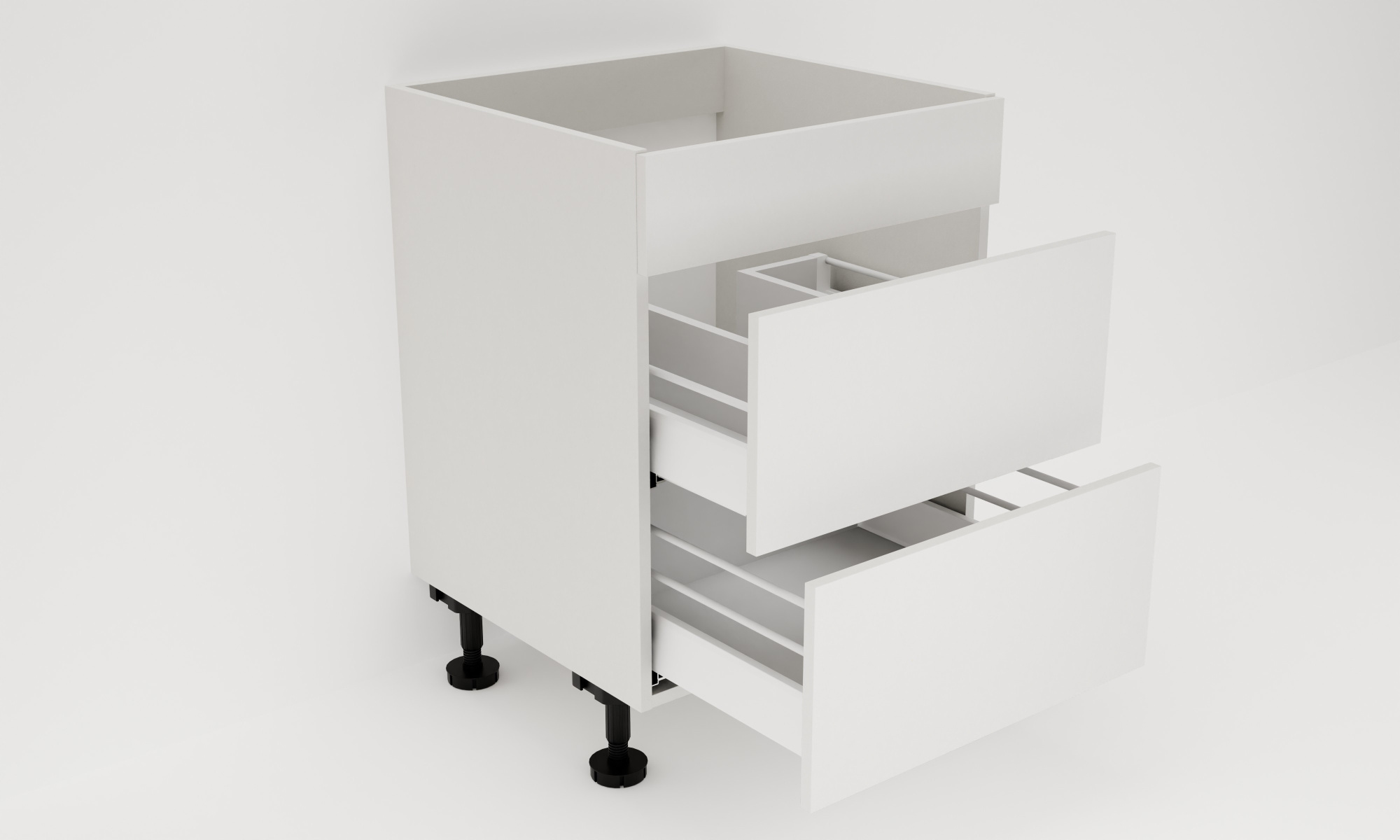 Dřezová skříňka se 2 zásuvkami a falešným čílkem