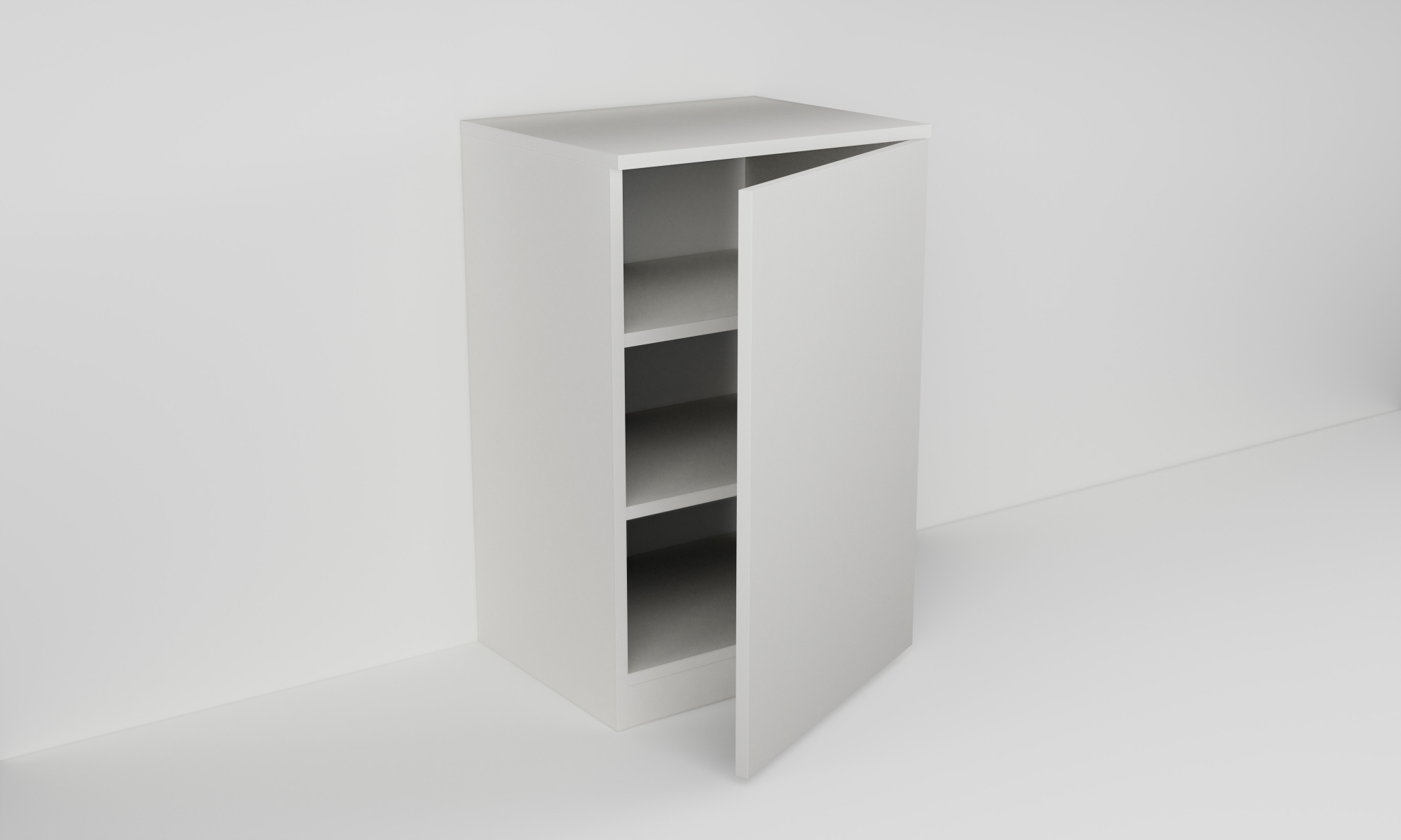 Komoda nízká s dvířkem, policemi (v. 76,5cm)