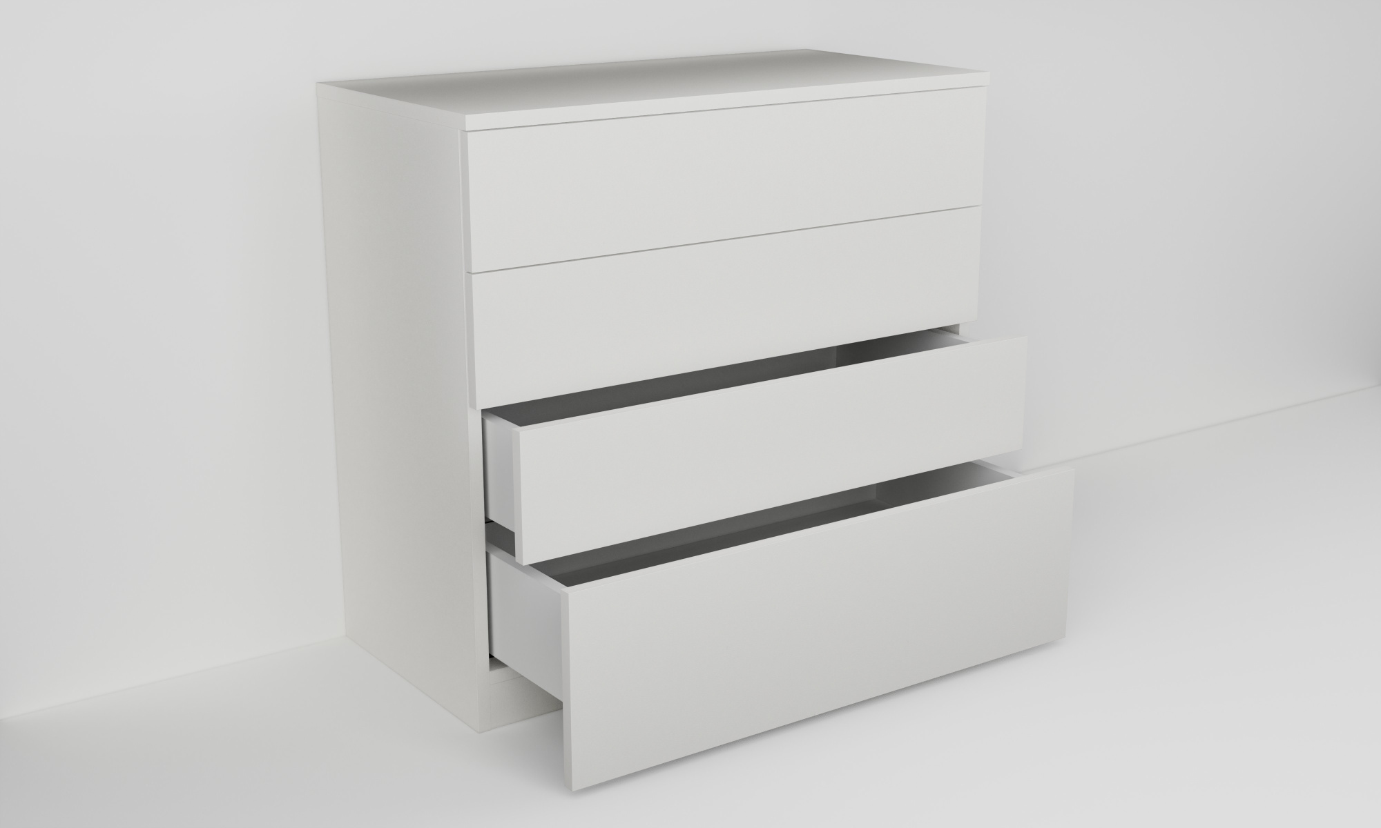 Komoda nízká se čtyřmi zásuvkami (v. 76,5cm)