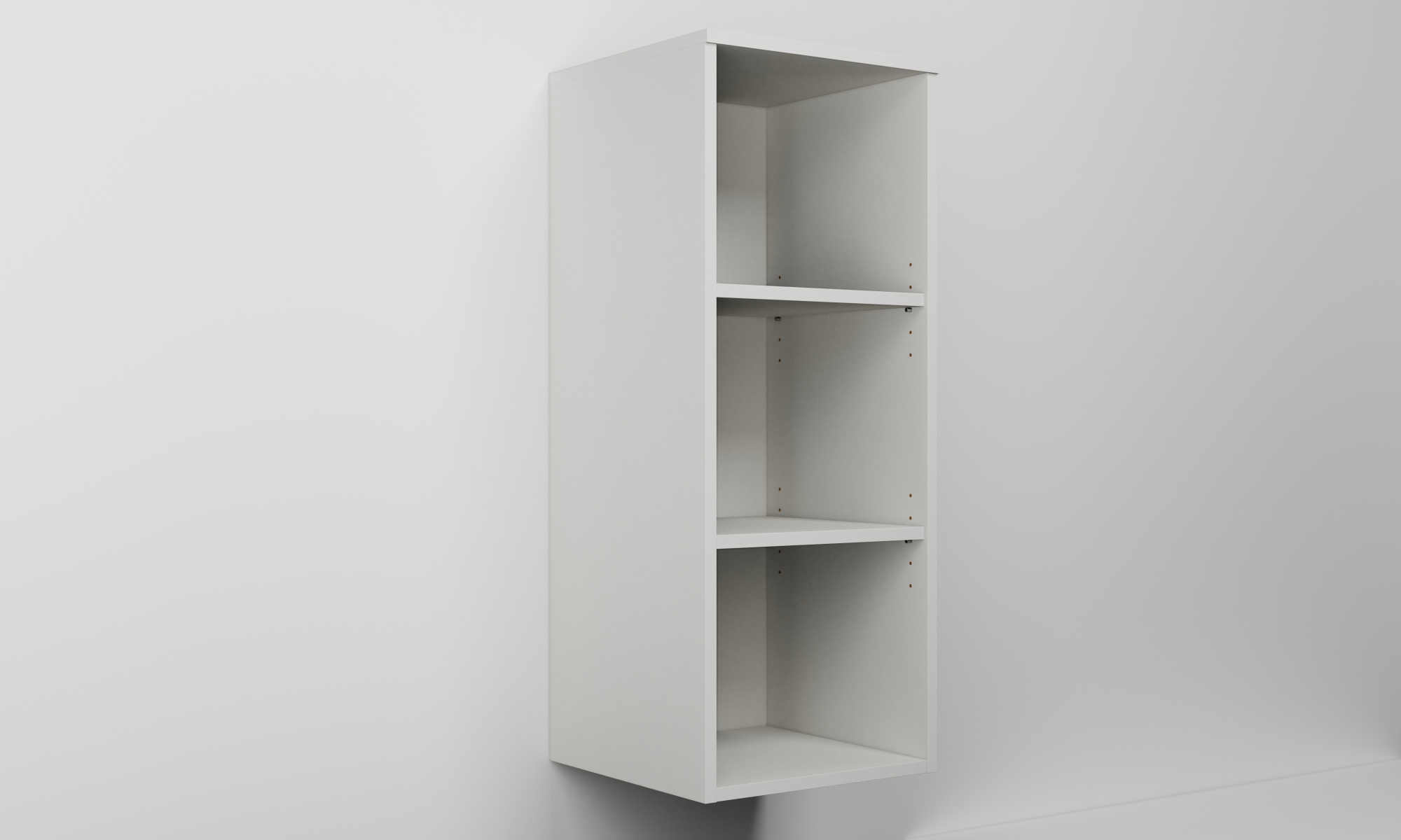 Vysoká závěsná skříňka s nikou s dvěma policemi (v. 100 cm)