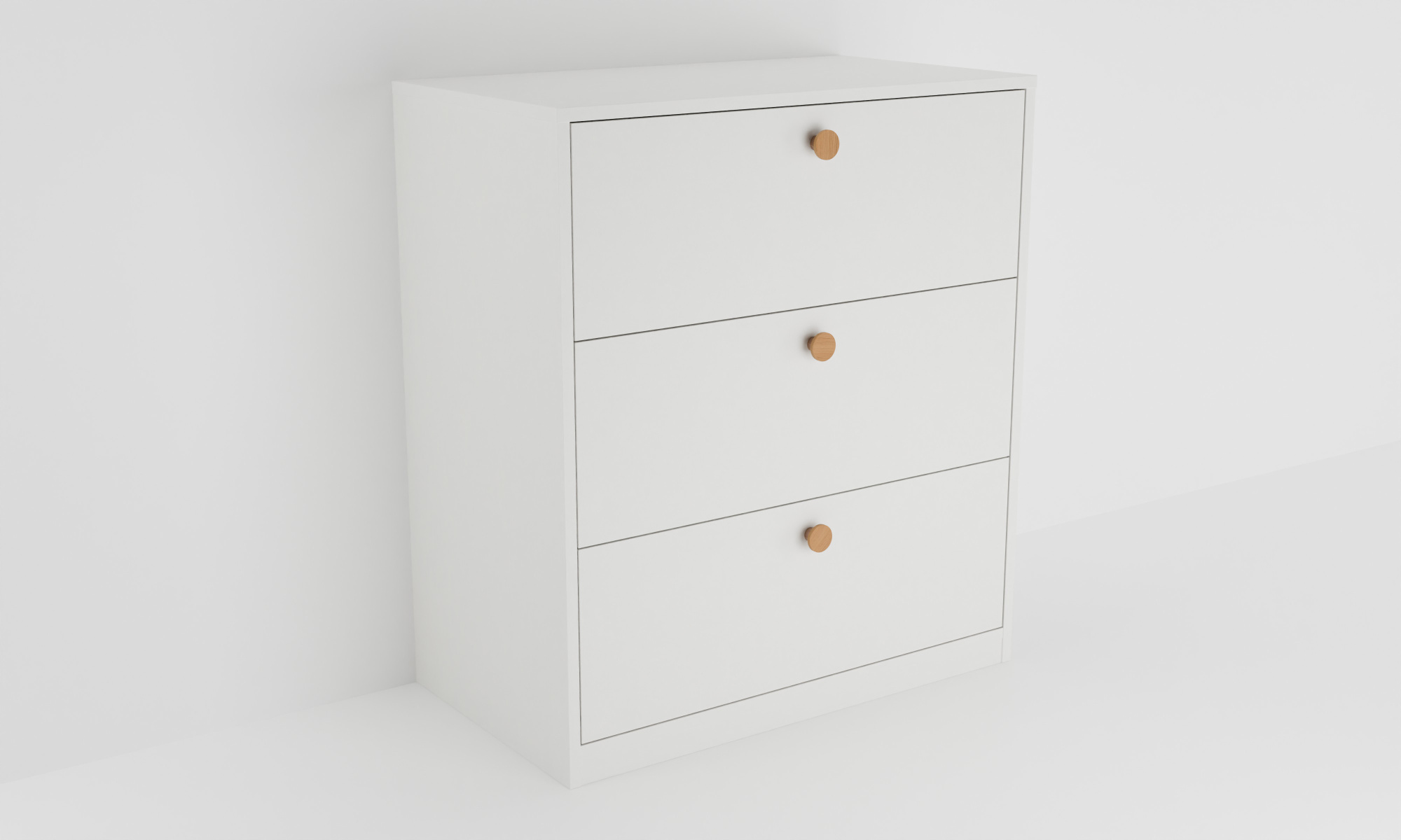 Komoda se třemi zásuvkami - vysoká