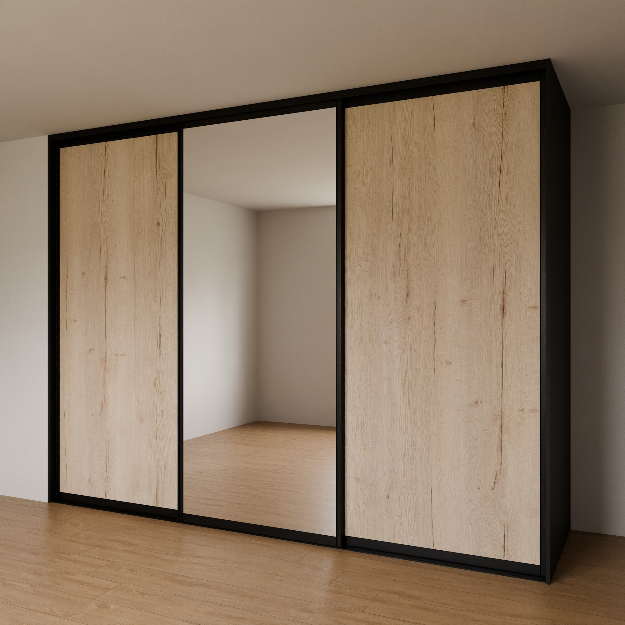 Vestavěná skříň do levého rohu 300x230x86 cm