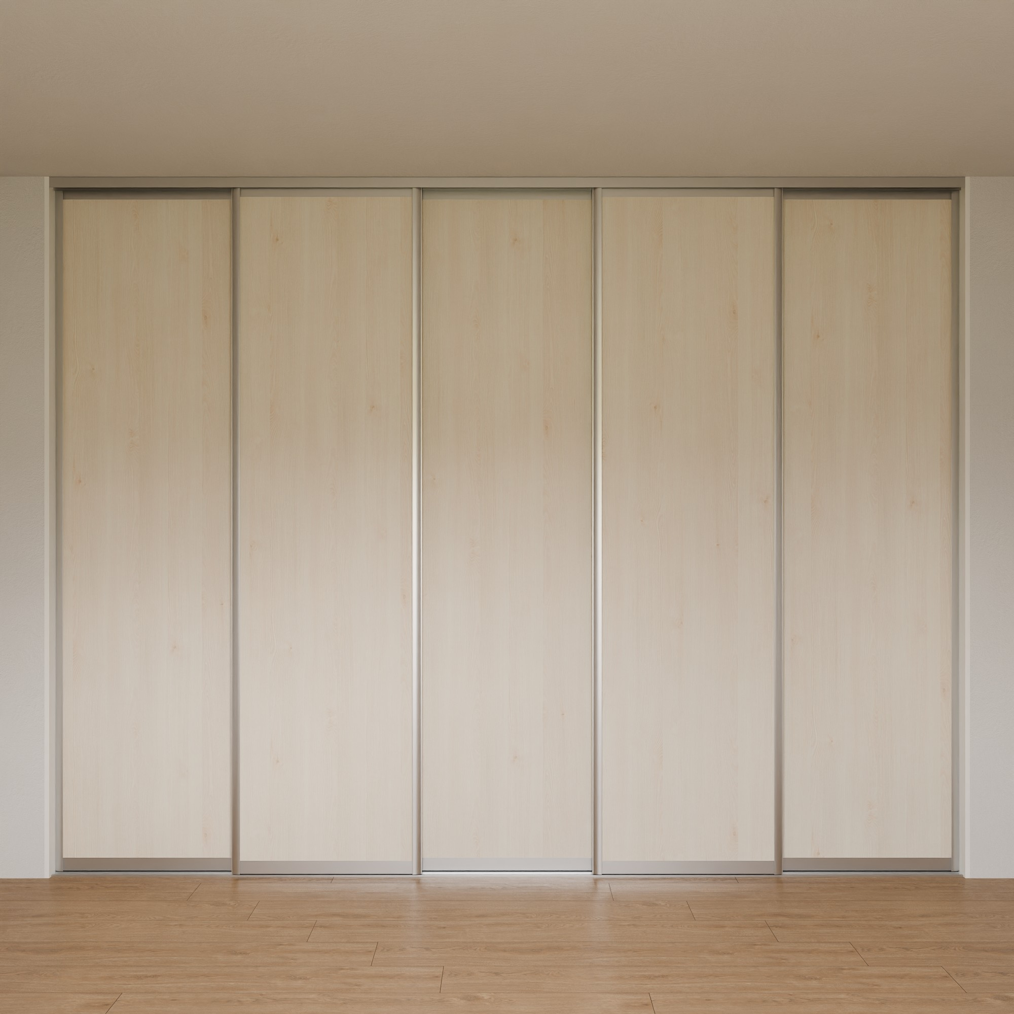 Vestavěná skříň mezi stěny 345x261,5x60 cm