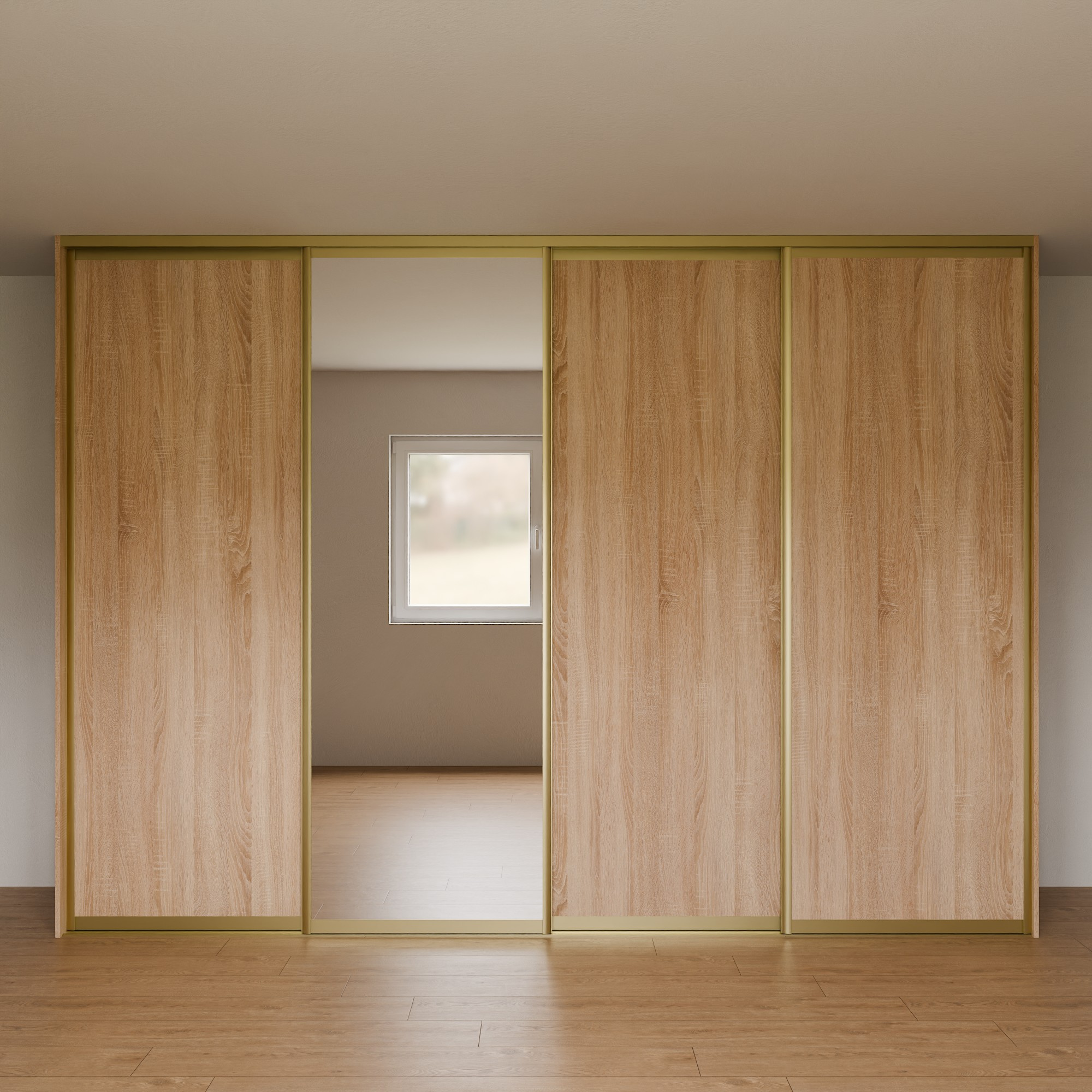 Vestavěná skříň před stěnu 350x250x65 cm