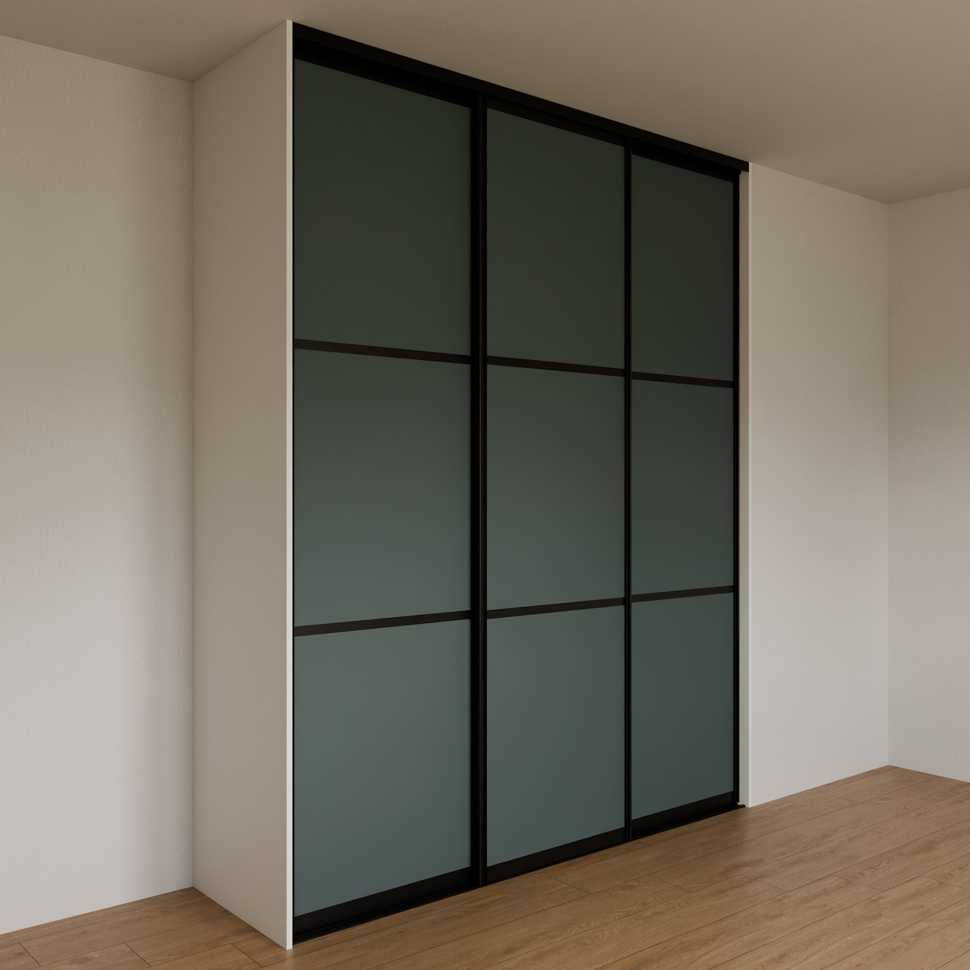 Vestavěná skříň do pravého rohu 205x252x60 cm