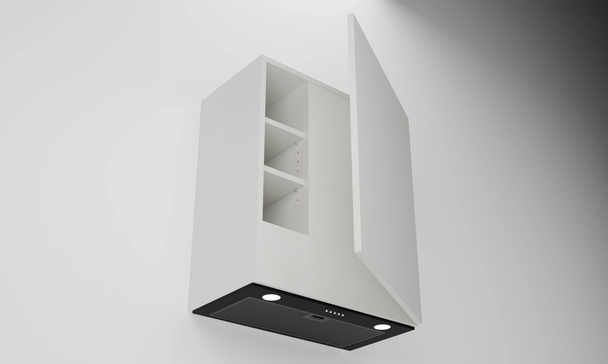 Horní skříňka s 1 dvířkem pro plně vestavný odsavač