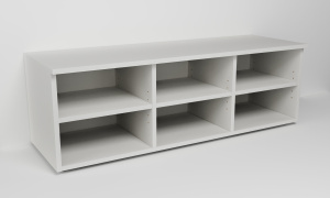 Skříňka se třemi nikami s policemi (v. 40cm)