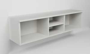 Závěsná skříňka s třemi nikami a policí (v. 30cm)