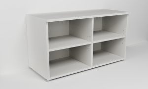 Skříňka s dvěma nikami a policemi (v. 50cm)