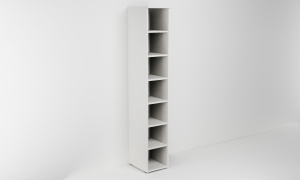 Vysoká otevřená skříň s šesti policemi (v. 180cm)