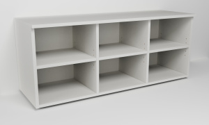 Skříňka se třemi nikami s policemi (v. 50cm)