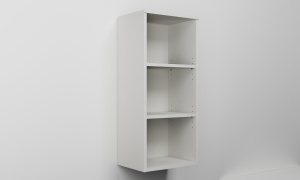 Vysoká závěsná skříňka s nikou s dvěma policemi (v. 90 cm)