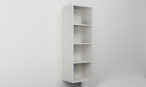 Vysoká závěsná skříňka s nikou se třemi policemi (v. 120 cm)