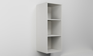 Vysoká závěsná skříňka s nikou s dvěma policemi (v. 100 cm)