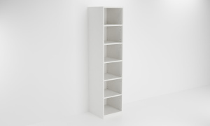 Vysoká skříň s nikou a policemi