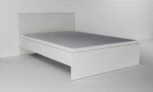 Postel š. 140 cm s vysokým čelem bez zásuvek