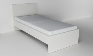 Postel š. 90 cm s vysokým čelem bez zásuvek