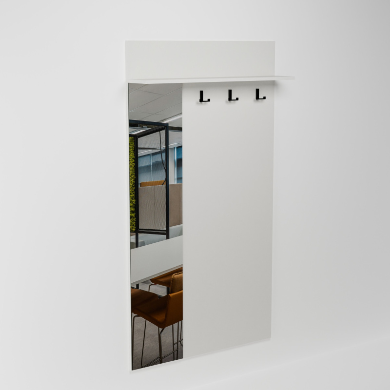 Věšák na zeď se zrcadlem š. 100 cm