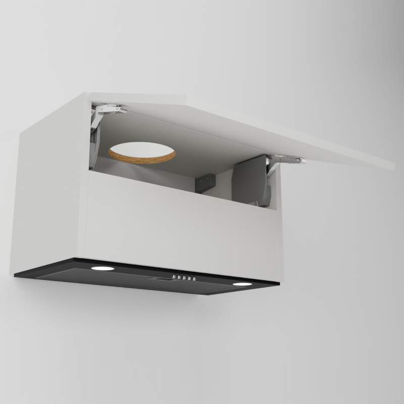 Horní skříňka nízká s 1 výklopným dvířkem pro plně vestavný odsavač