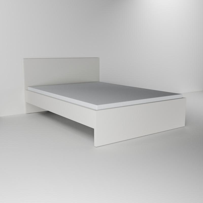 Postel š. 140 cm s vysokým čelem bez zásuvek